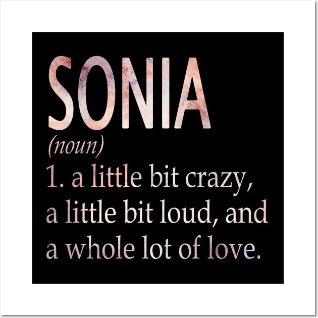 Sonia Girl Name Definition Wall Art by ThanhNga